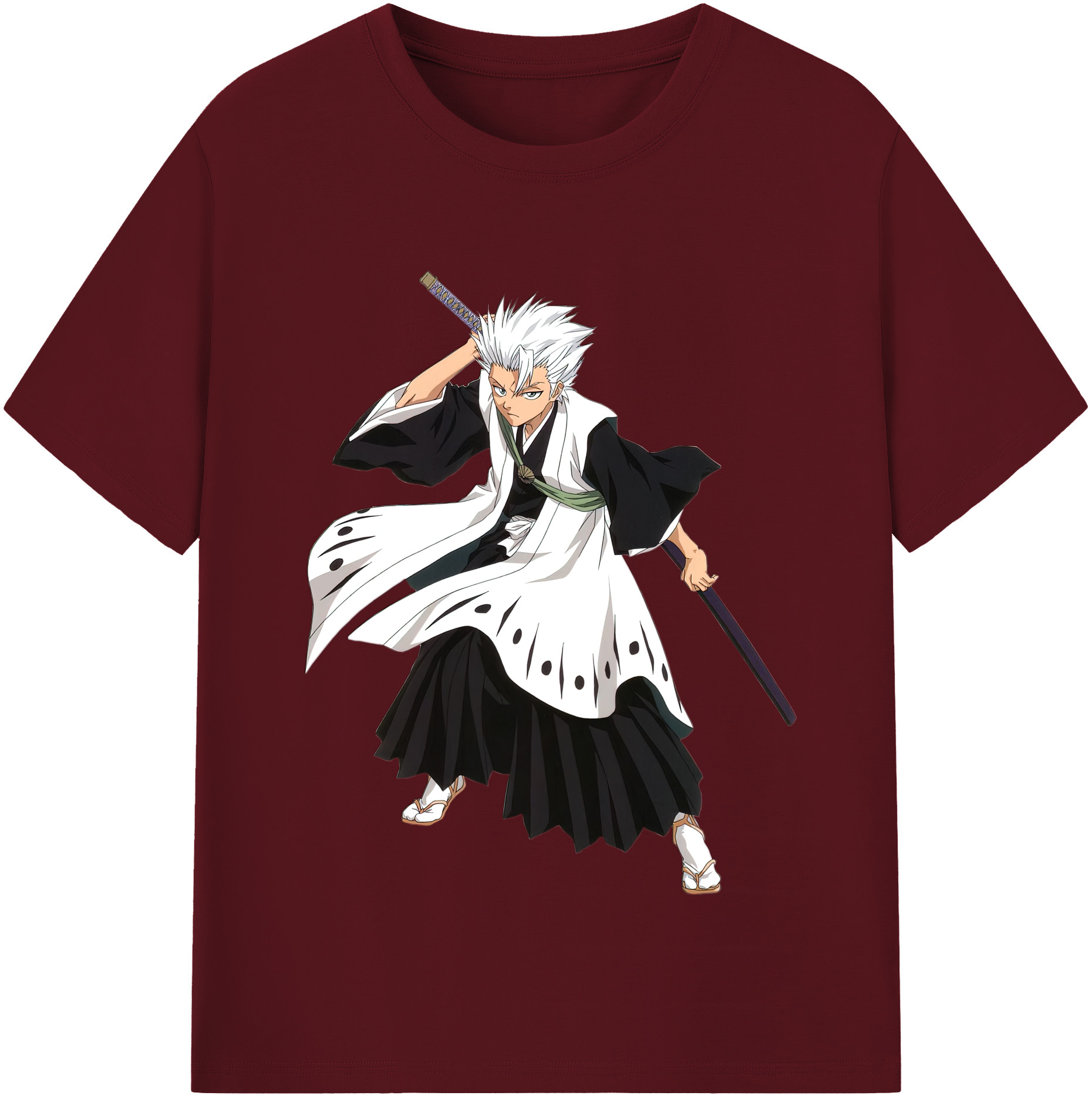 （画像用） ブリーチ 日番谷冬獅郎（ひつがや とうしろう） BLEACH Hitsugaya Toushirou 綿100％半袖Tシャツ（フロントプリント）